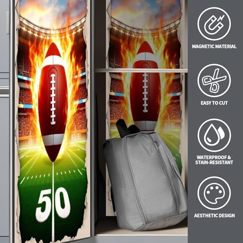 Magnetic Wallpaper for Lockers - 2 Pcs 12" x 36" Rugby Design - Color7