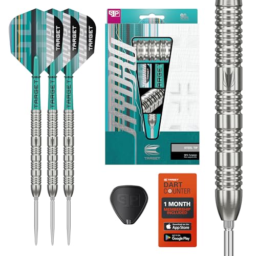 Target Hydro Steel Tip Dart Set 21G-26G | 90% Tungsten, Swiss Point, Pro Grip TAG Shafts, No.6 Flights