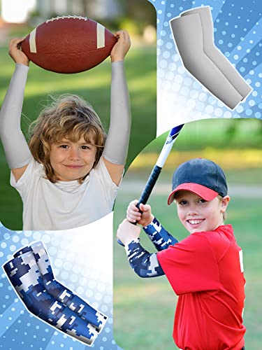 Kids Arm Sleeves 12 Pairs - Classic Colors, Ages 4-8, Sports & Outdoor Use