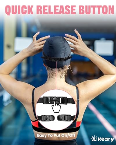 Swim Goggles for Adults & Youth - Anti-Fog UV Protection - Black