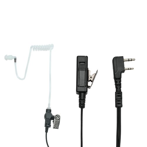 HEOPBIRD Walkie Talkie Earpiece Headset with Mic PTT for Baofeng UV-5R Kenwood Puxing Wouxun Hytera Two Way Radio 2 pin with Covert Acoustic Tube