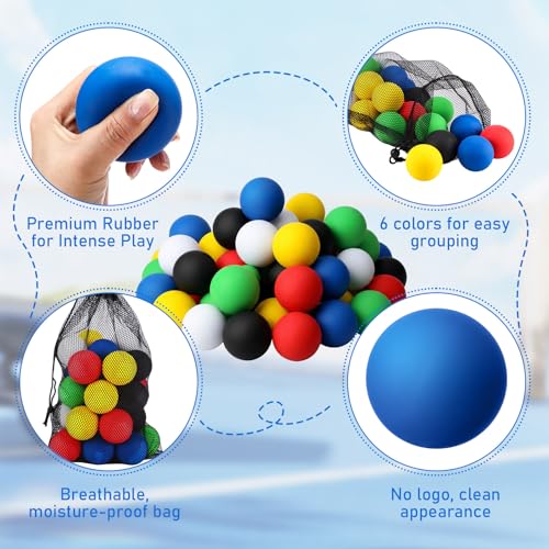 Bulk Rubber Racquetballs - 30 Multicolor Training Balls