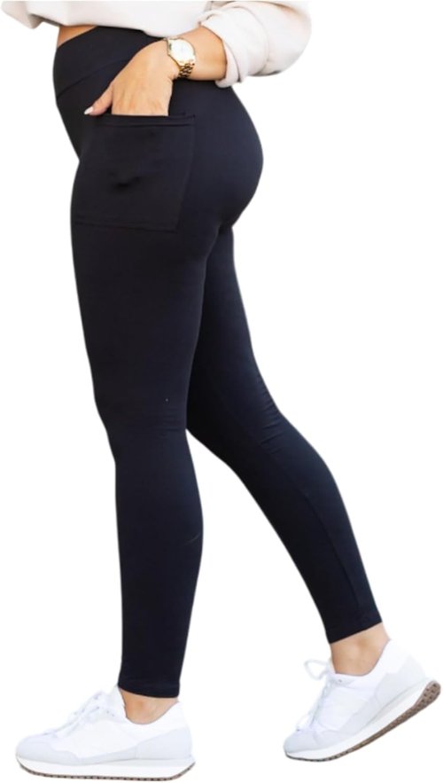 Julia Rose Luxe High-Waisted Leggings - Buttery Soft Tummy Control with Pockets for Women