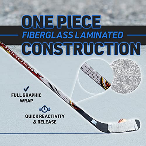 Ambush Junior Street Hockey Stick - 52" Right-Handed - Wood & Fiberglass