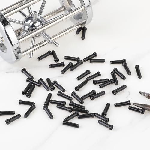 50pcs Black Bike Cable End Caps - Durable Brake & Shifter Tips