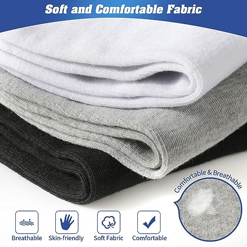 Men's Athletic Quarter Socks 150 Pairs Moisture-Wicking Casual Sports Socks Bulk