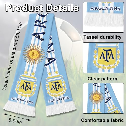 Soccer Fan Scarf - Argentina Team Game Day Wear