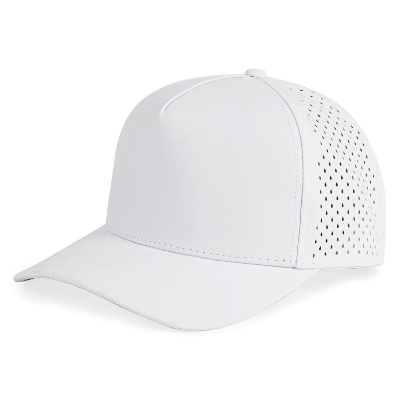 HH HOFNEN Quick Dry Baseball Cap Mesh Snapback Hat Sun and Rain Protection Golf Ball Cap for Men Women White