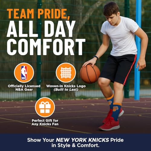 NBA MVP Crew Socks for Kids - New York Knicks - One Size