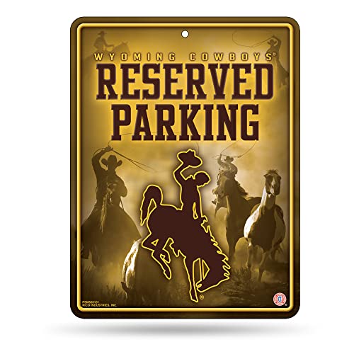 Wyoming NCAA Metal Parking Sign - 8.5" x 11" for Home Decor