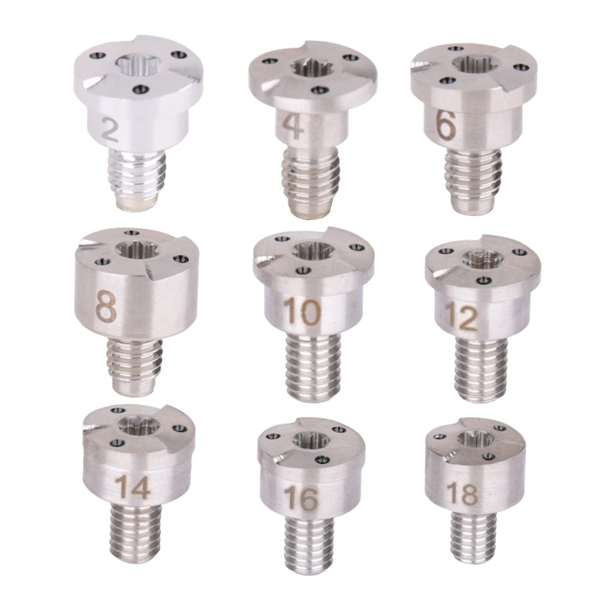 9pcs/set Silver Golf Weights Wrench Tool Kit for Callaway EPIC Flash Mavrik Sub Zero GBB Driver Fairway Wood 2g 4g 6g 8g 10g 12g 14g 16g 18g