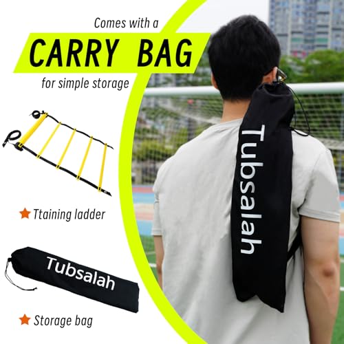 20ft Adjustable Agility Ladder with Carry Bag for Footwork Training