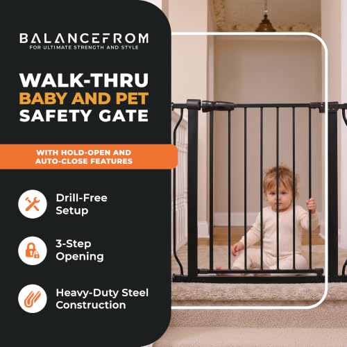 BalanceFrom 36-Inch Stair Gate Wall Protectors, White, 4-Pack fits BalanceFrom Gates