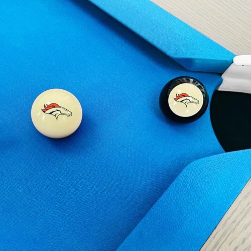 Denver Broncos NFL Logo Cue Ball & 8 Ball Combo Set
