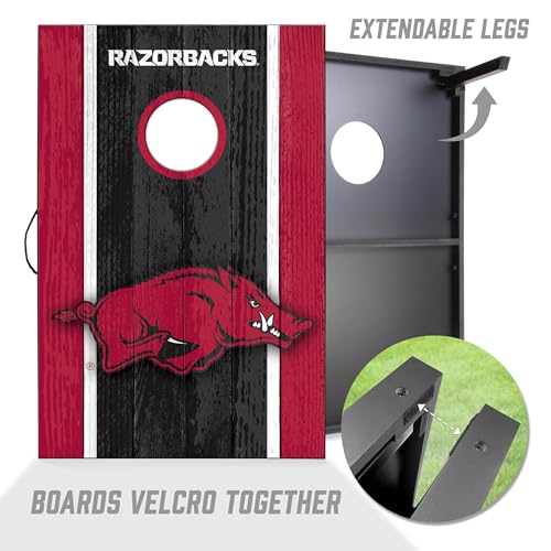 Portable Cornhole Game Set - 2' x 3' with Arkansas Razorbacks Logo