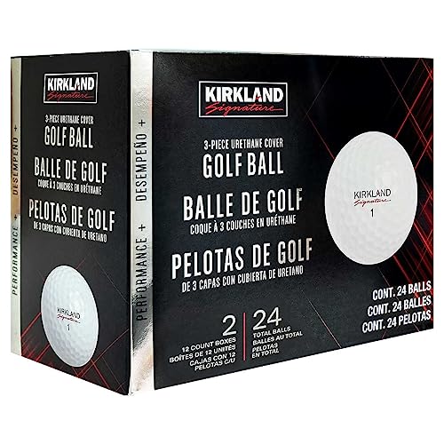 Kirkland Signature 3-Piece Urethane Cover Golf Balls - 24 Count Performance Plus