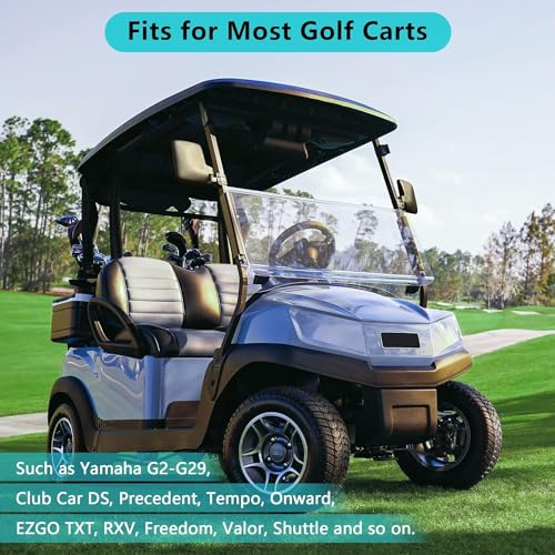 Golf Cart Side Mirrors - No Drilling, 180° Adjustable, HD Glass