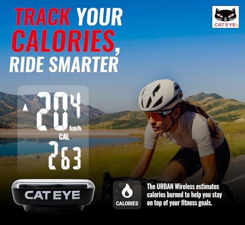 Urban Wireless Bike Computer - Calorie Tracking, FlexTight Mount, Auto Start/Stop