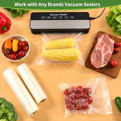 2Pack Vacuum Sealer Bags Rolls 8x50 and 11x50 Inches Food Storage Set