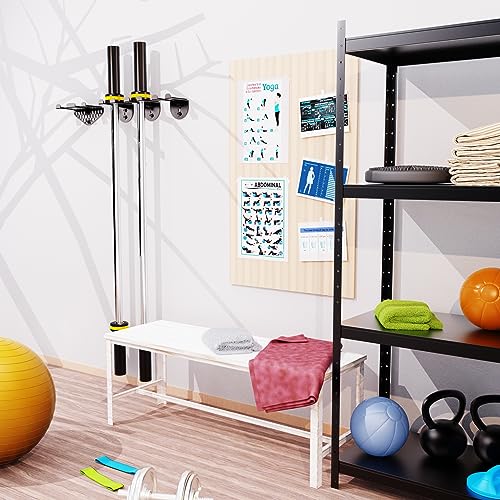 Olympic Barbell Hanger - Vertical Wall Rack, 3mm Black