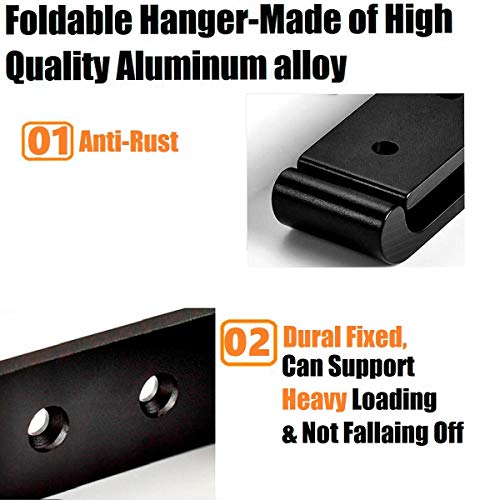 Folding Rifle Wall Mount with Padding - 2pcs Cushion & Round Head