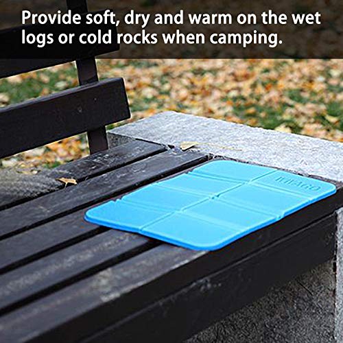 Inheming 2PCS Foldable Ultralight Camping Cushion Seat, Onesize Portable Waterproof Foam Pad