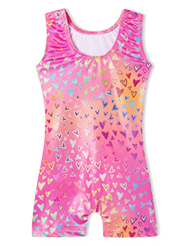 Sparkly Gymnastics Leotard for Girls - Sleeveless Biketard, Size 1-10Y