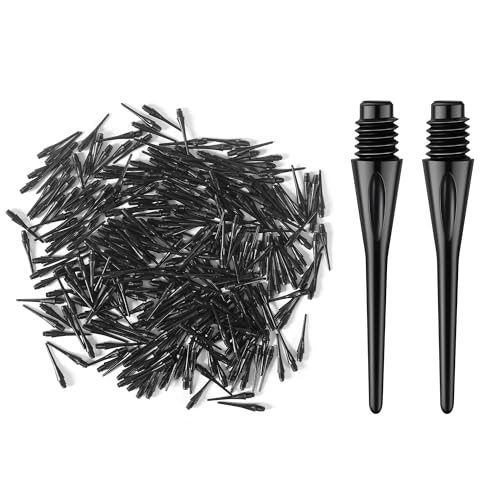 Premium 2BA Thread Soft Dart Tips - 300 Pack - Black