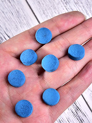 30 Pcs 13mm Blue Billiard Pool Cue Tips with Storage Box