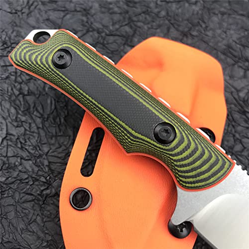 Generies Small Fixed Blade Hunting Knife with Kydex Sheath - Full Tang 8Cr13Mov, G10 Handles