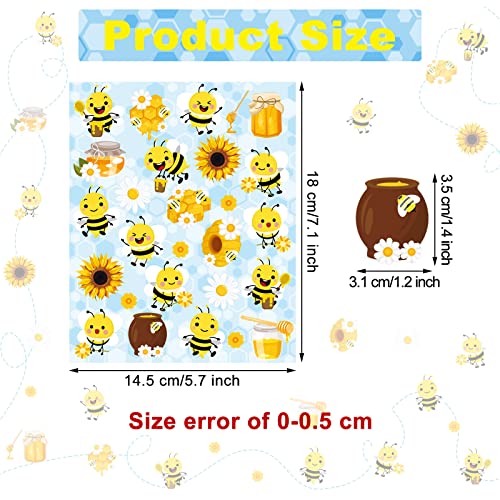 500 Bee Theme Stickers for Kids - Cute Waterproof Decals