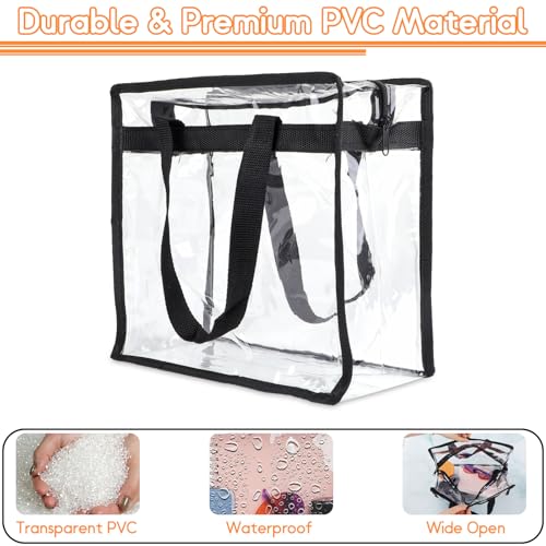 Clear Stadium Approved Tote Bag | 12x6x12 Transparent Purse for Events