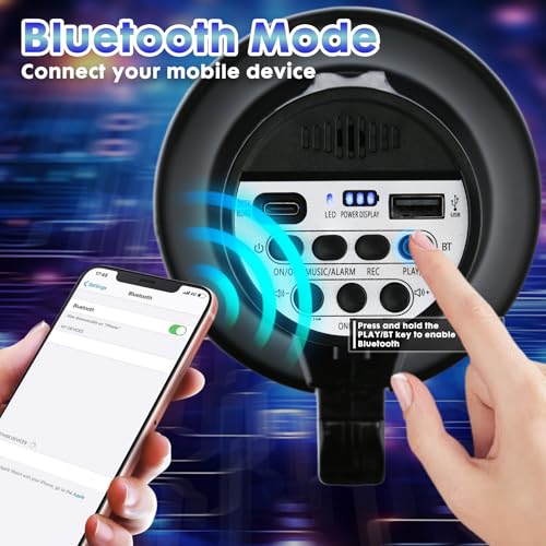 20W Rechargeable Megaphone with Siren & Bluetooth Input