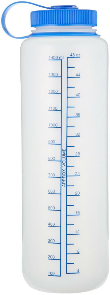 Nalgene HDPE Wide Mouth Water Bottle, Clear, 48 oz