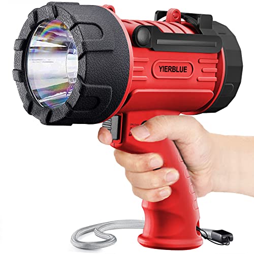 YIERBLUE Red-Pro Rechargeable 2000000 High Lumen LED Spotlight Flashlight
