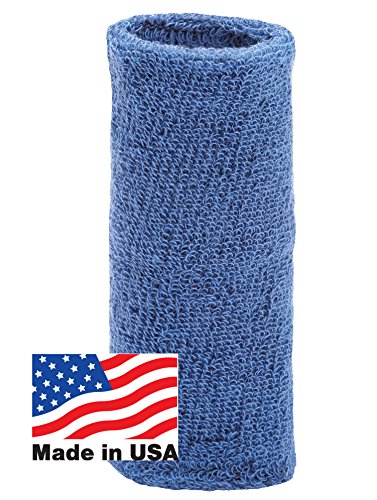6-Inch Thick Sports Wristband Towel - Blue