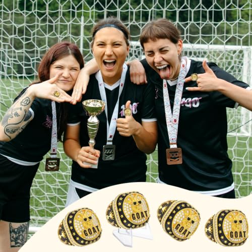 Championship Rings Bulk with Holder - 6 Goat Design