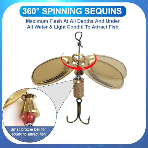 10PCS Spinner Fishing Lures Kit - Trout & Saltwater Inline Spinners