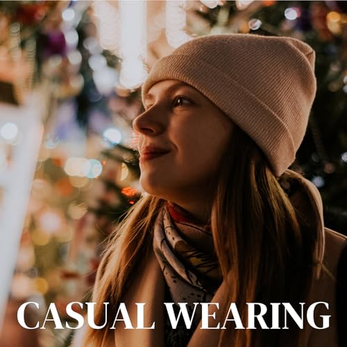 Knit Cuffed Beanie for Men & Women - Black, One Size