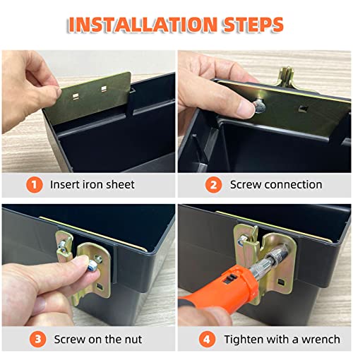 2 Pack Heavy Duty E-Track Basket for E-Track Systems, Trailer E Track Organizing Storage Pail,Organization Bin for Trucks, E-Track Storage Bin - E Track Accessories