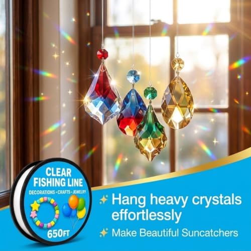 Heavy Duty Clear Fishing Line for Crafts - 20 lb Test Strength