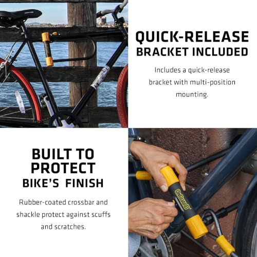 OnGuard Bulldog Mini U-Lock 13 mm Hardened Steel, 90×140 mm, X2P Dual Lock, 5 Keys & Mount
