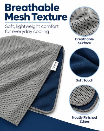 Chemluk Multicolored Cooling Towels for Neck & Face 40x12 inches - 4 Pack