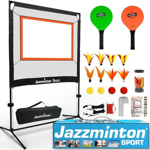 Jazzminton Sport Paddle Game with Net – Indoor & Outdoor Fun