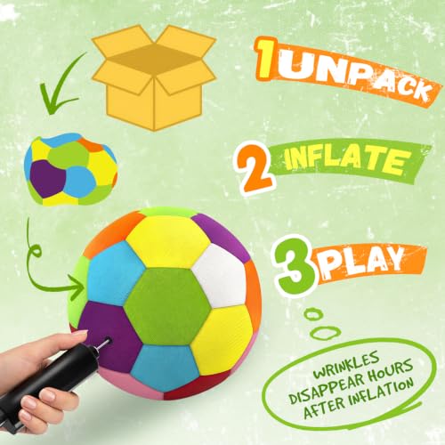 HopeRock Size 4 Indoor Soccer Ball, Soft and Silent for Home Practice