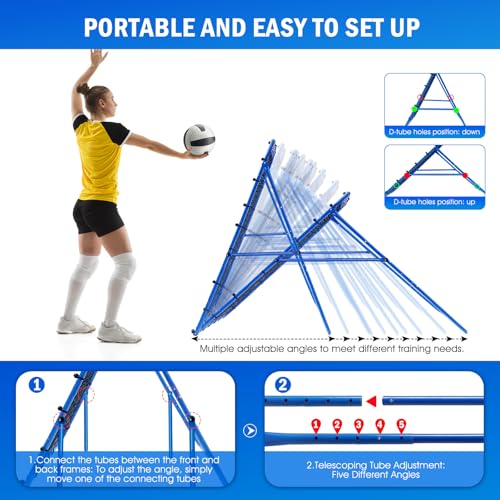 4ft x 4ft Multi-Sport Rebounder Net for Volleyball, Soccer, Baseball Training