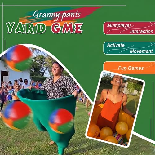 Oversized Granny Pants Yard Game Set - Green/Yellow