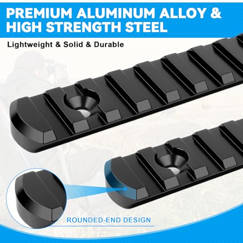 Aluminum Picatinny Rail Section - 6 Pack with T-Nuts & Wrench