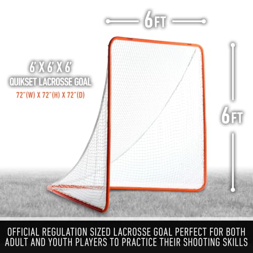 Official Lacrosse Goal - 6' x 6' with Quikset Assembly
