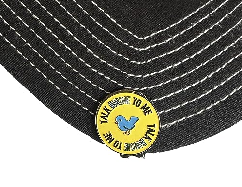 Talk Birdie to Me - Funny Emoji Golf Ball Marker with Hat Clip Men's